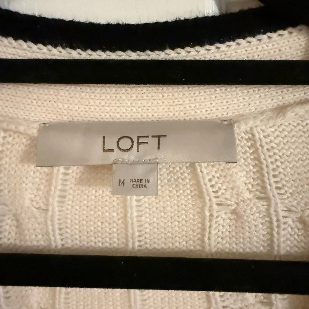 Loft Tipped V-Neck Cardigan - Picture 2 of 3